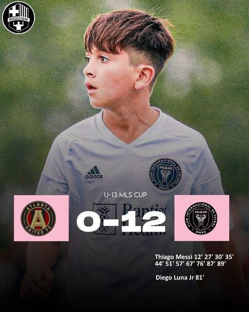  假新聞！梅西兒子U13比賽單場1人轟11球，多家媒體報道后刪除新聞